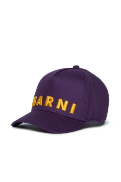 MARNI Cappello da baseball in gabardina con logo | Bambino Berretti E Cappelli | Logomania