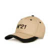 N°21 Cappello da baseball in gabardina con logo | Bambino Berretti E Cappelli | Logomania
