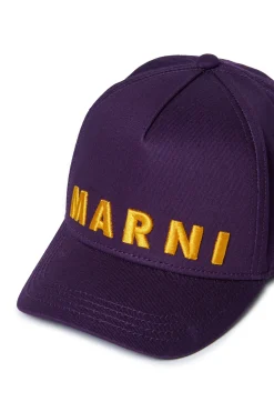 MARNI Cappello da baseball in gabardina con logo | Bambino Berretti E Cappelli | Logomania