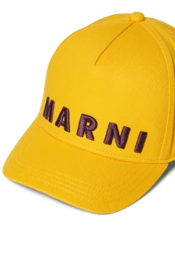 MARNI Cappello da baseball in gabardina con logo | Bambino Berretti E Cappelli | Logomania