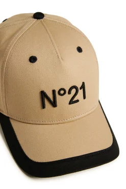 N°21 Cappello da baseball in gabardina con logo | Bambino Berretti E Cappelli | Logomania