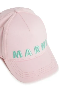 MARNI Cappello da baseball in gabardina con logo | Bambino Berretti E Cappelli | Logomania