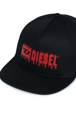 DIESEL Cappello da baseball in gabardina con logo degradé | Bambino Berretti E Cappelli | Logomania