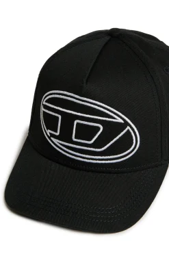 DIESEL Cappello da baseball in gabardina con logo Oval D | Bambino Oval D By Diesel | Oval D By Diesel