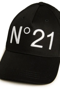 N°21 Cappello da baseball in gabardina con logo | Bambino Berretti E Cappelli | Berretti E Cappelli
