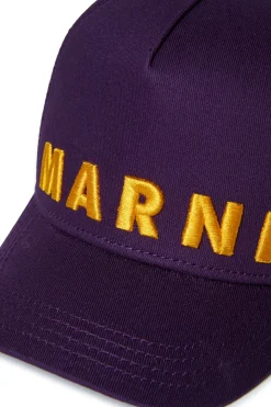 MARNI Cappello da baseball in gabardina con logo | Bambino Berretti E Cappelli | Logomania