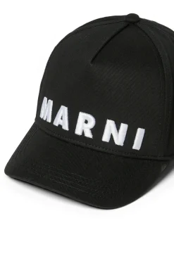 MARNI Cappello da baseball in gabardina con logo | Bambino Berretti E Cappelli | Logomania