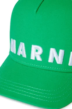 MARNI Cappello da baseball in gabardina con logo | Bambino Berretti E Cappelli | Logomania