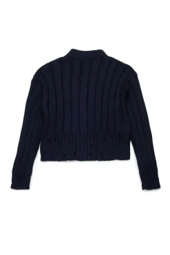 MARNI Cardigan a coste con rotture | Maglieria