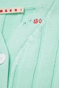 MARNI Cardigan a coste con rotture | Maglieria