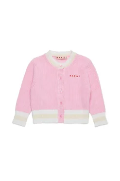MARNI Cardigan in cotone con logo | Maglieria