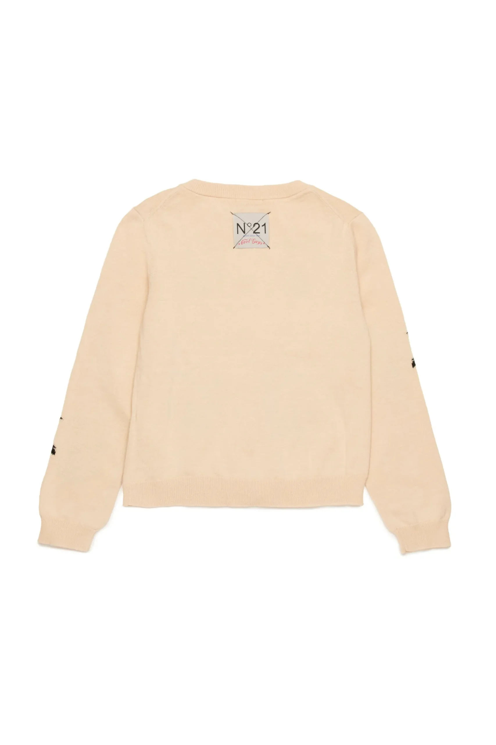 N°21 Cardigan in cotone con Palme intarsiate | Maglieria