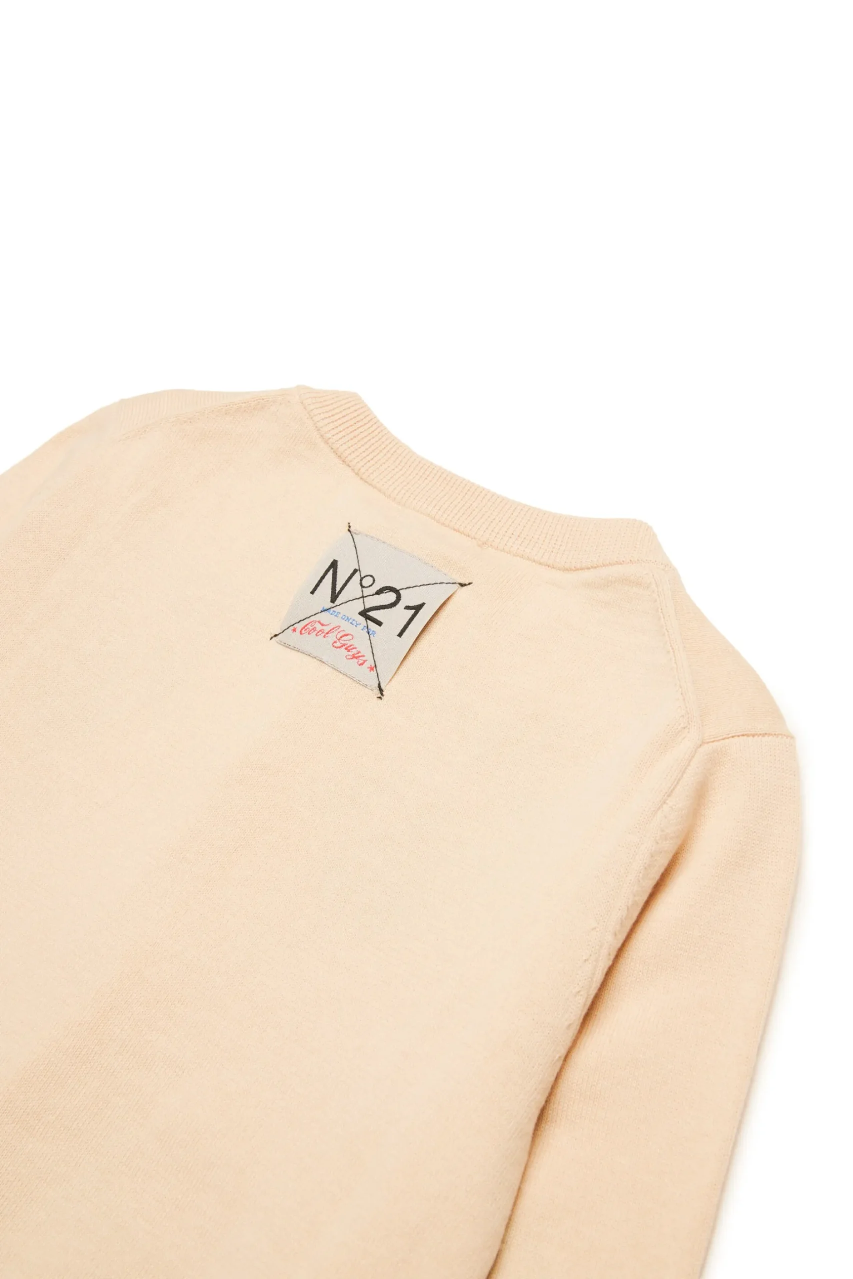 N°21 Cardigan in cotone con Palme intarsiate | Maglieria