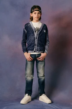 DIESEL Cardigan in cotone con stampa interna | Bambino Oval D By Diesel | Oval D By Diesel