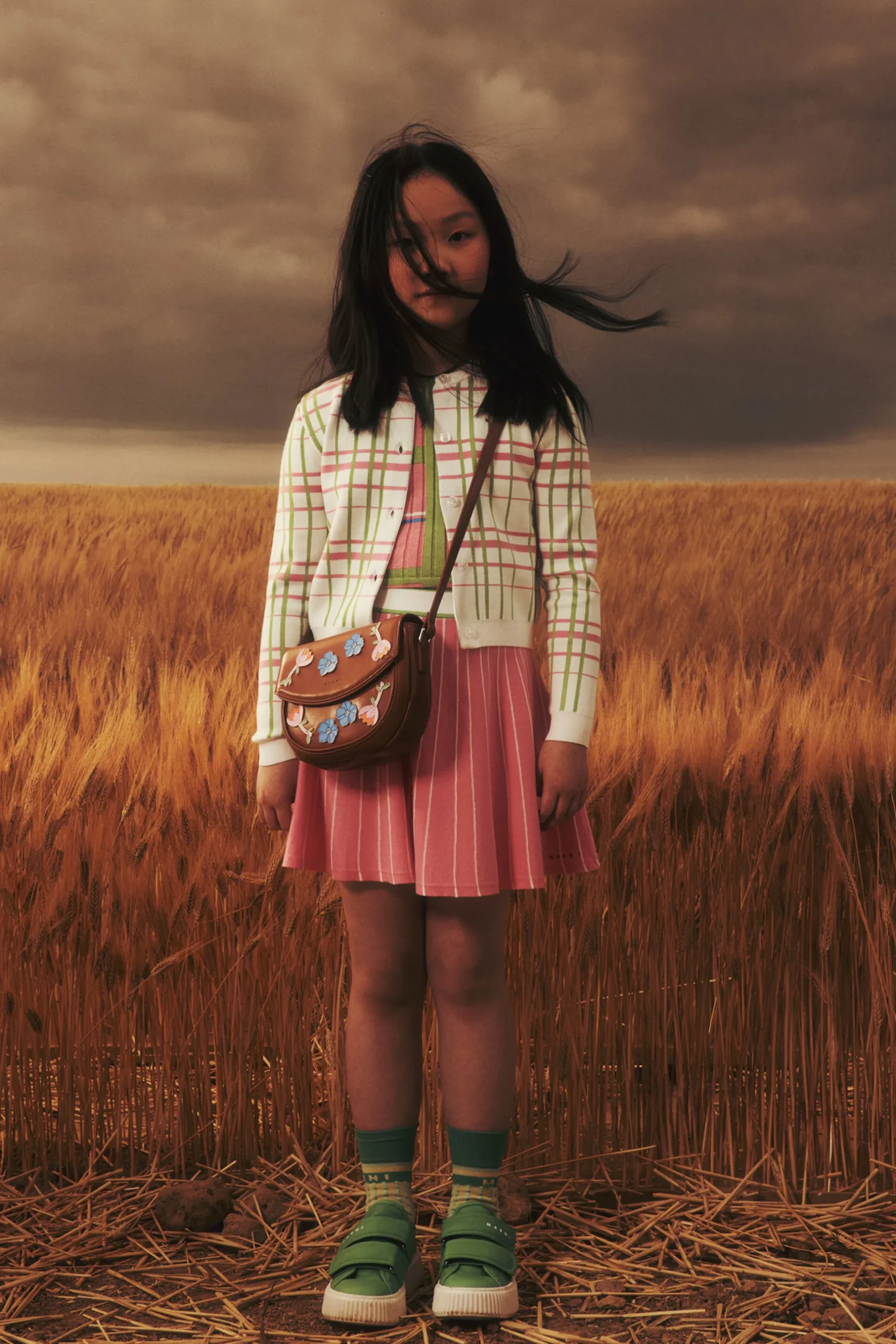 MARNI Cardigan in maglia rasata allover Check | Maglieria