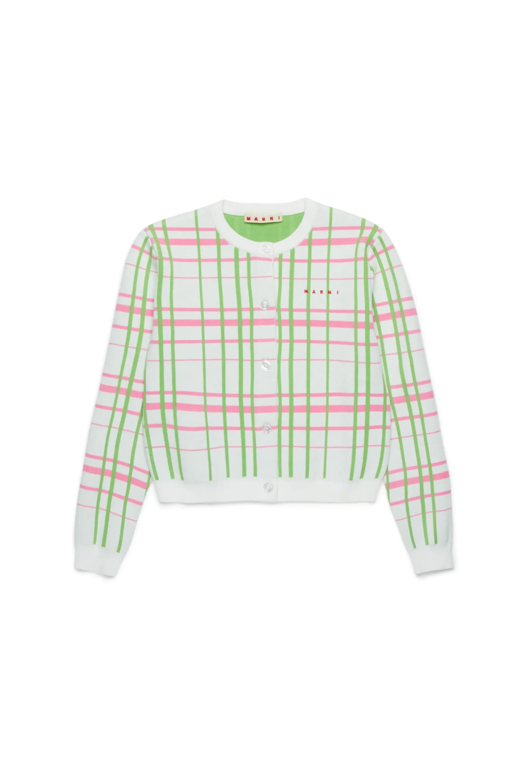 MARNI Cardigan in maglia rasata allover Check | Maglieria