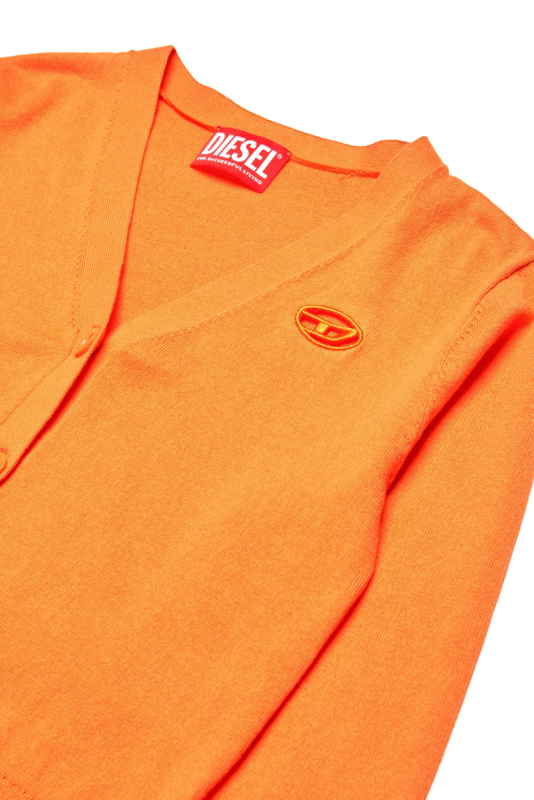 DIESEL Cardigan in maglia rasata con logo Oval D | Bambino Oval D By Diesel | Oval D By Diesel