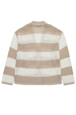 MAX&Co. Cardigan in maglia traforata a righe | Maglieria