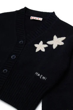 MARNI Cardigan in misto lana con stelle | Maglieria