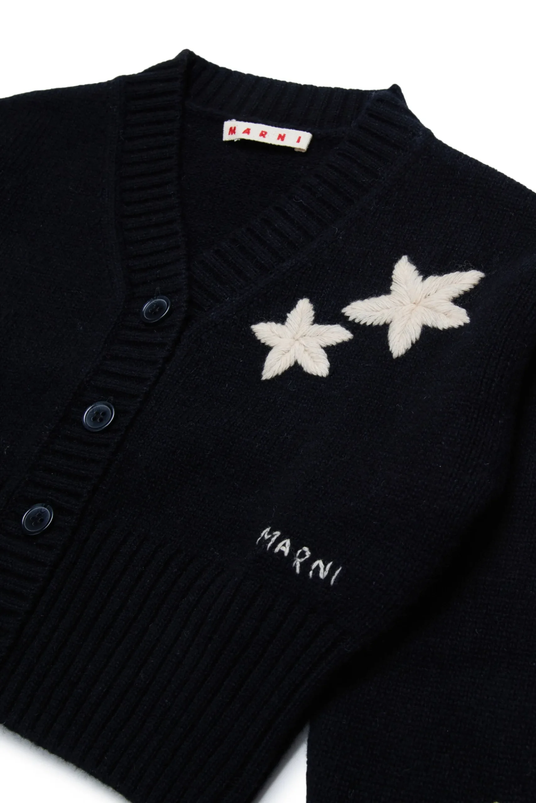 MARNI Cardigan in misto lana con stelle | Maglieria