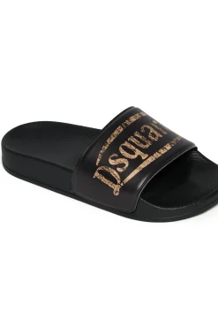 DSQUARED2 Ciabatte slide con logo vintage | Bambino Logomania | Logomania