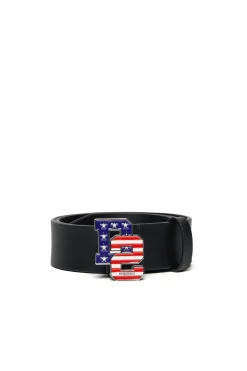 DSQUARED2 Cintura in pelle con fibbia D2 USA | Bambino Cinture | Cinture