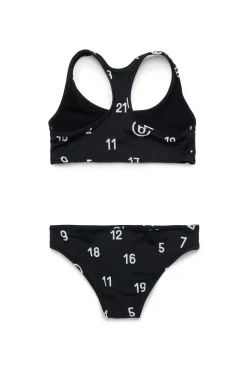 MM6 MAISON MARGIELA Costume bikini allover Numeric logo | Bambino Moda Mare | Logomania