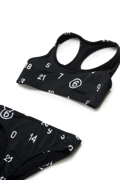 MM6 MAISON MARGIELA Costume bikini allover Numeric logo | Bambino Moda Mare | Logomania