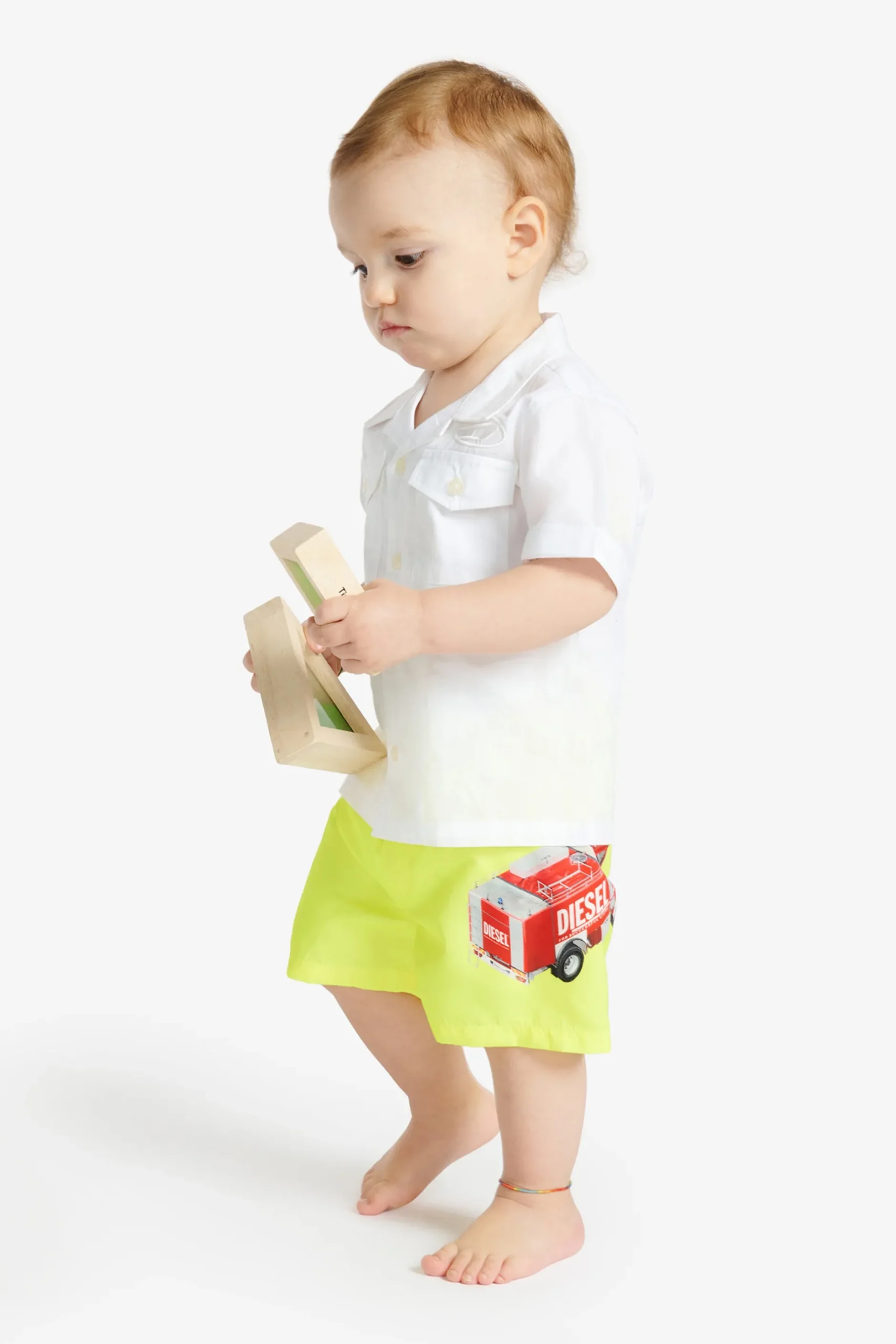 DIESEL Costume boxer con grafica Fire Truck | Bambino Moda Mare | Swimwear