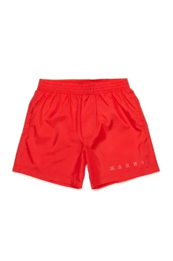 MARNI Costume boxer con logo Outline | Bambino Moda Mare | Swimwear