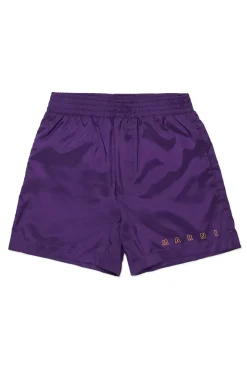 MARNI Costume boxer con logo Outline | Bambino Moda Mare | Swimwear