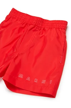 MARNI Costume boxer con logo Outline | Bambino Moda Mare | Swimwear