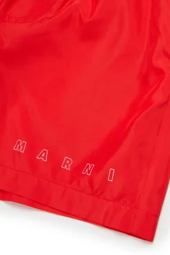 MARNI Costume boxer con logo Outline | Bambino Moda Mare | Swimwear