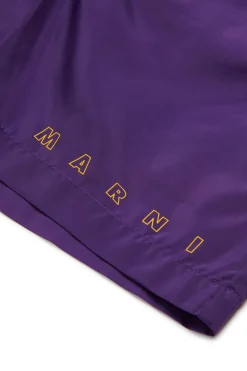 MARNI Costume boxer con logo Outline | Bambino Moda Mare | Swimwear