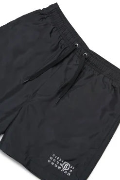 MM6 MAISON MARGIELA Costume boxer con Numeric logo | Bambino Moda Mare | Swimwear