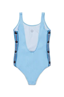 DSQUARED2 Costume intero con bande logate | Bambino Moda Mare | Swimwear