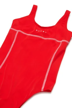 MARNI Costume intero con logo istituzionale | Bambino Moda Mare | Swimwear