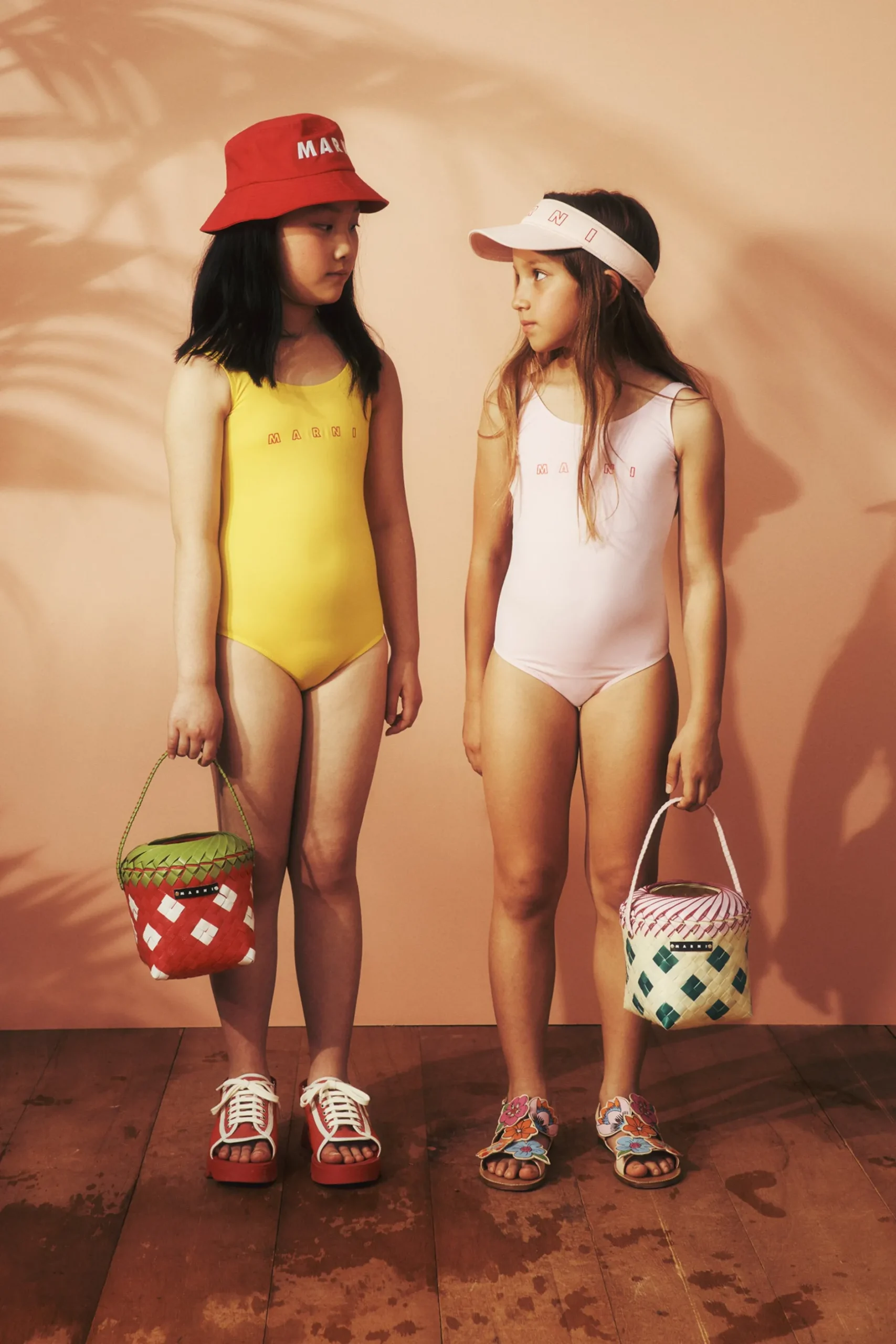 MARNI Costume intero con logo Outline | Bambino Moda Mare | Swimwear