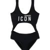 DSQUARED2 Costume intero cut-out con logo ICON | Bambino Moda Mare | Logomania