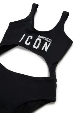 DSQUARED2 Costume intero cut-out con logo ICON | Bambino Moda Mare | Logomania