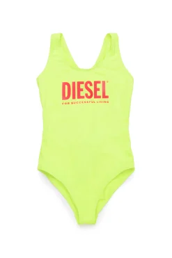 DIESEL Costume intero fluo con logo istituzionale | Bambino Moda Mare | Logomania