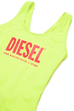 DIESEL Costume intero fluo con logo istituzionale | Bambino Moda Mare | Logomania
