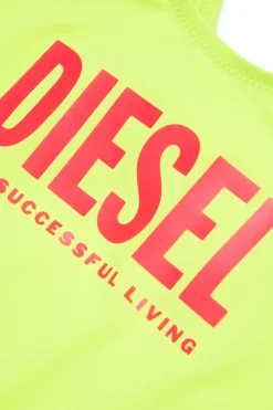 DIESEL Costume intero fluo con logo istituzionale | Bambino Moda Mare | Logomania