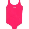 MM6 MAISON MARGIELA Costume intero in lycra con numeric logo | Bambino Moda Mare | Logomania