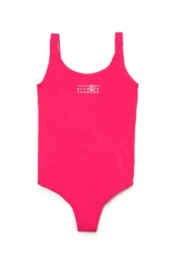 MM6 MAISON MARGIELA Costume intero in lycra con numeric logo | Bambino Moda Mare | Logomania
