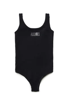 MM6 MAISON MARGIELA Costume intero in lycra con numeric logo | Bambino Moda Mare | Logomania