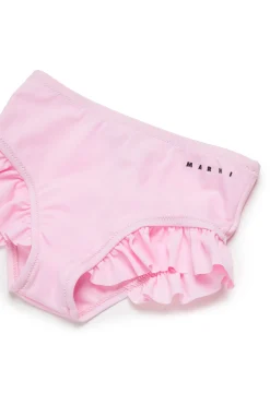 MARNI Costume slip in lycra con ruches | Bambino Moda Mare | Swimwear