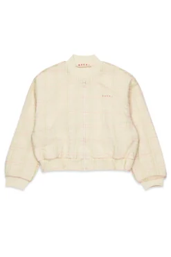 MARNI Felpa bomber con tulle allover Check | Felpe