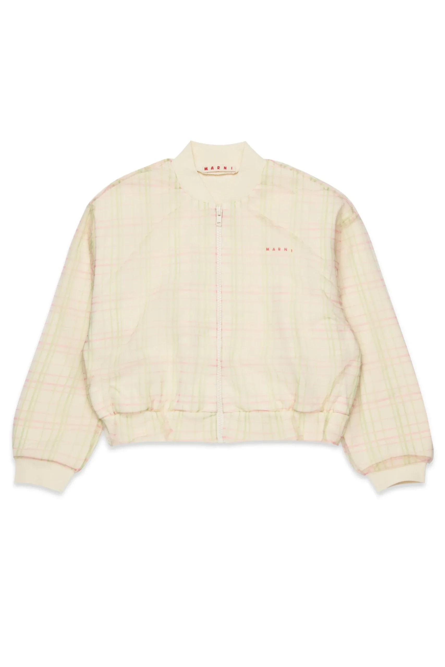 MARNI Felpa bomber con tulle allover Check | Felpe