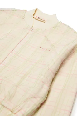 MARNI Felpa bomber con tulle allover Check | Felpe